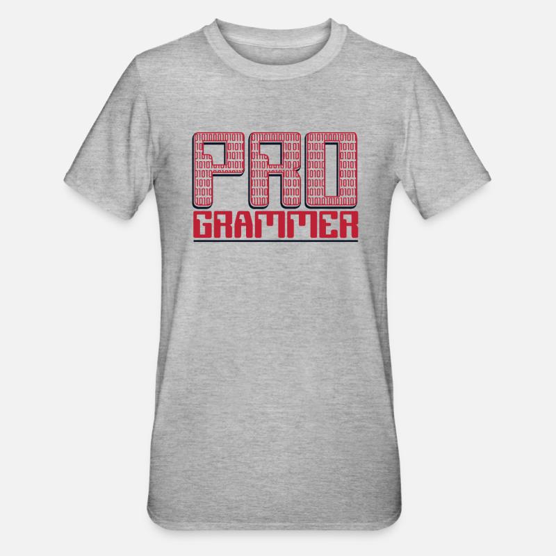 Programmer Developer Softwareentwickler Coder - Unisex Polycotton T-Shirt - Grau meliert