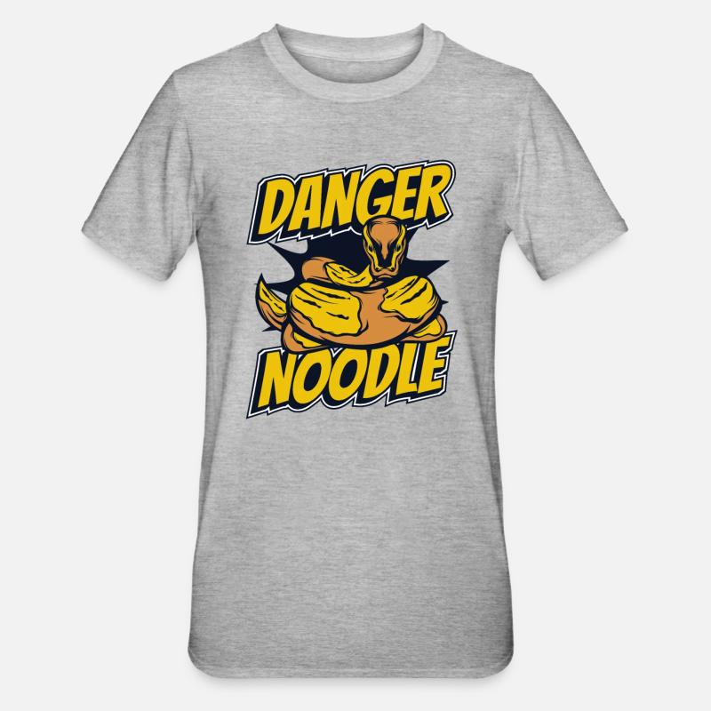 Danger Noodle Schuppenkriechtiere Python Banana - Unisex Polycotton T-Shirt - heather grey