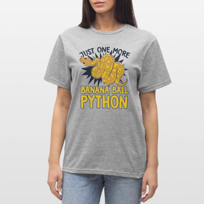 Just One More Schlange Python Banana Ball Python Unisex Polycotton T-Shirt