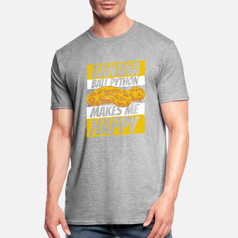 Makes Me Happy Snake Python Banana Ball Python Unisex Polycotton T-Shirt