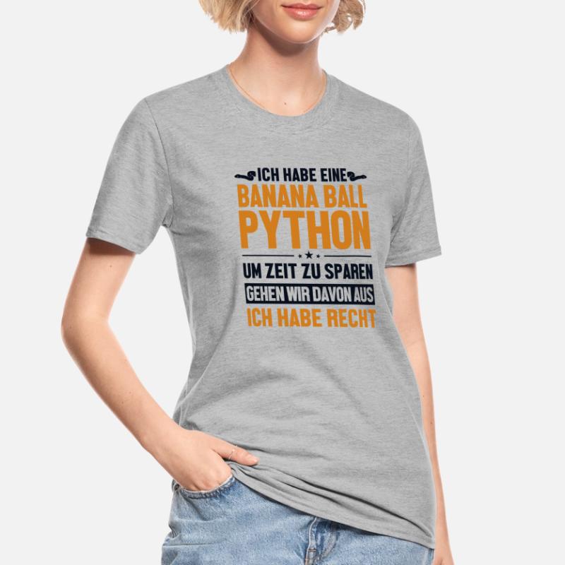 Banana Ball Python hat immer Recht Python Banana Unisex Polycotton T-Shirt