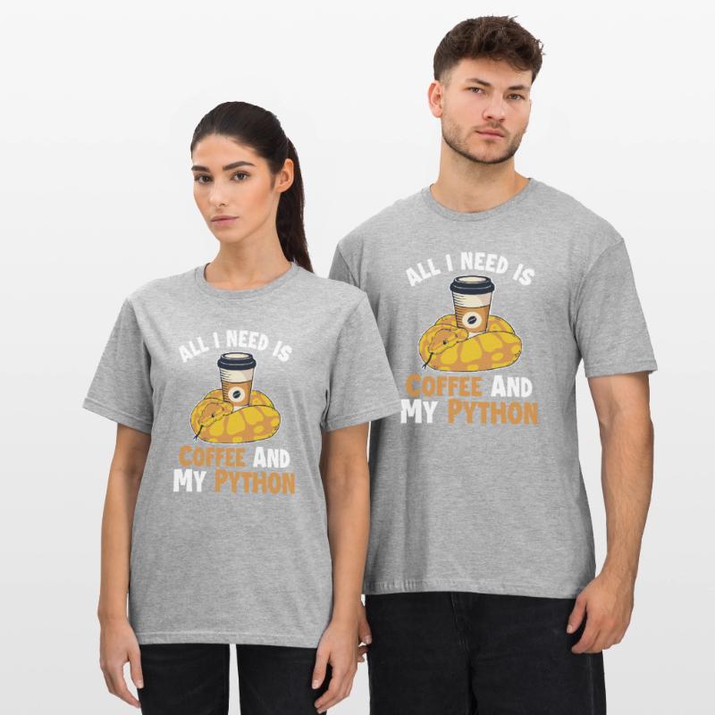 Coffee and Python Python Schlange Banana Ball Unisex Polycotton T-Shirt