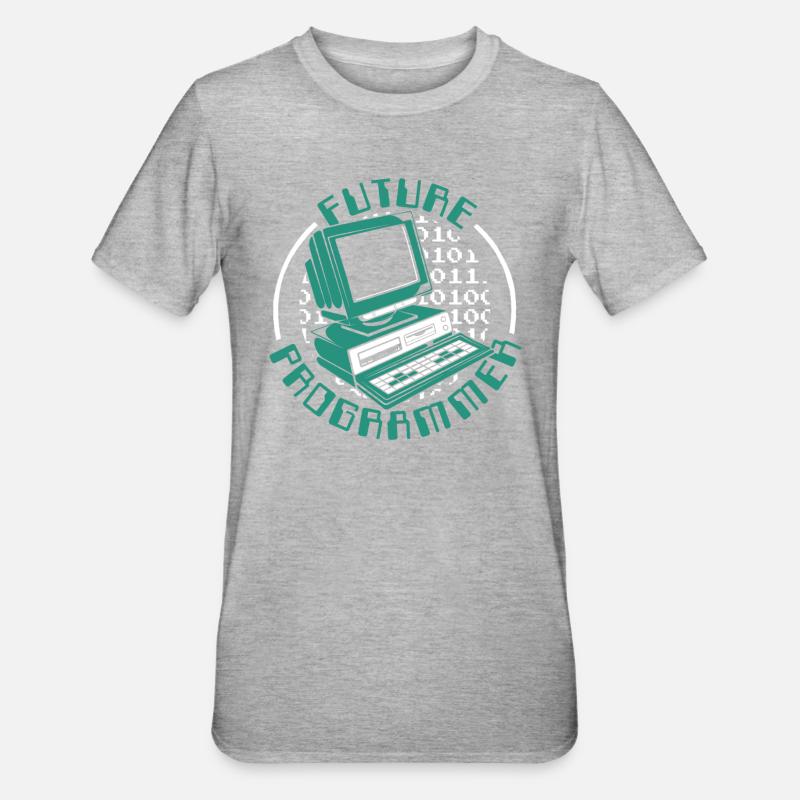 Future Programmer Softwareingenieur Developer - Unisex Polycotton T-Shirt - Grau meliert
