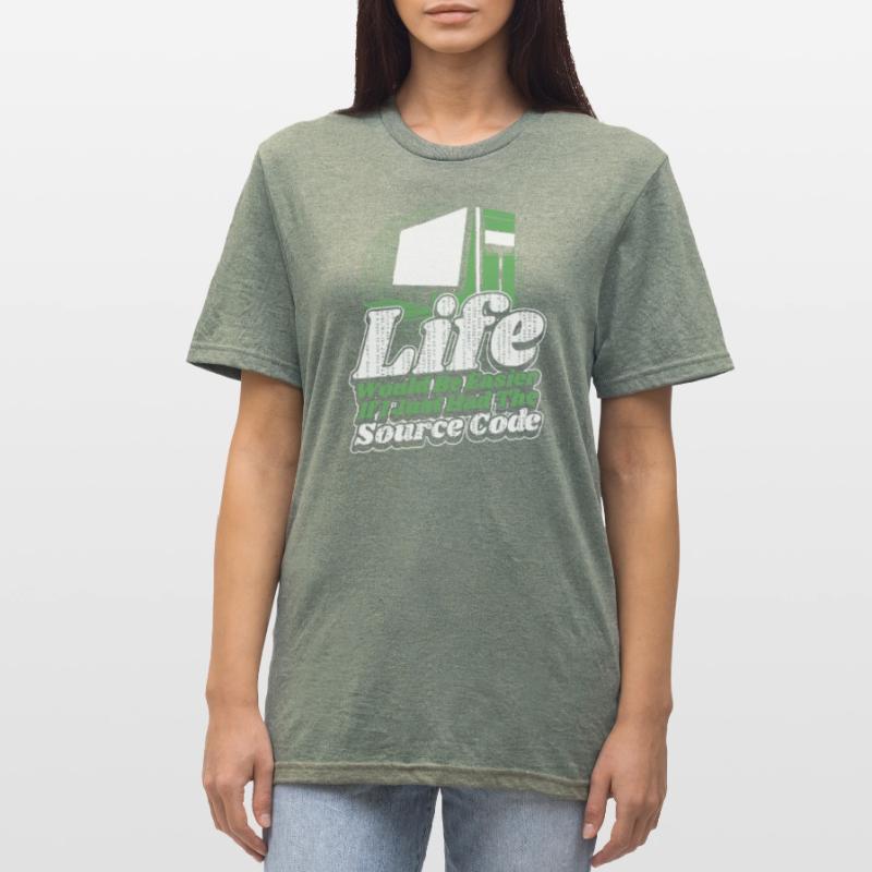 Life Would Be Easier Developer Coder Programmer Unisex Polycotton T-Shirt