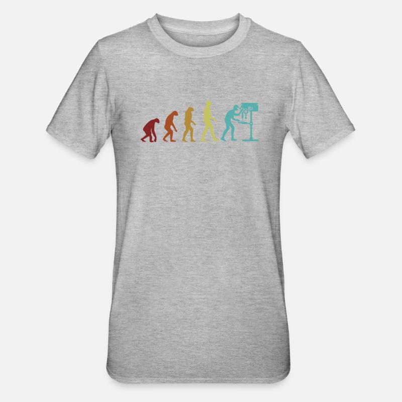 Carpenter Evolution Carpenter Wood Mechanic - Unisex Polycotton T-Shirt - heather grey