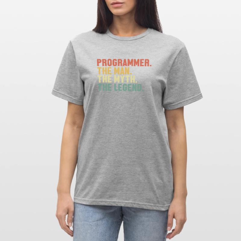 Programmer Man Myth Legend Developer Coder Unisex Polycotton T-Shirt