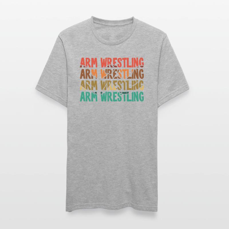 Bras d’exercice de techniques de lutte à main de texte rétro T-shirt polycoton Unisexe
