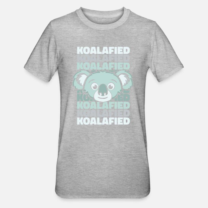 Koalafied Koalabear Eucalyptus Phascolarctos - Unisex Polycotton T-Shirt - heather grey