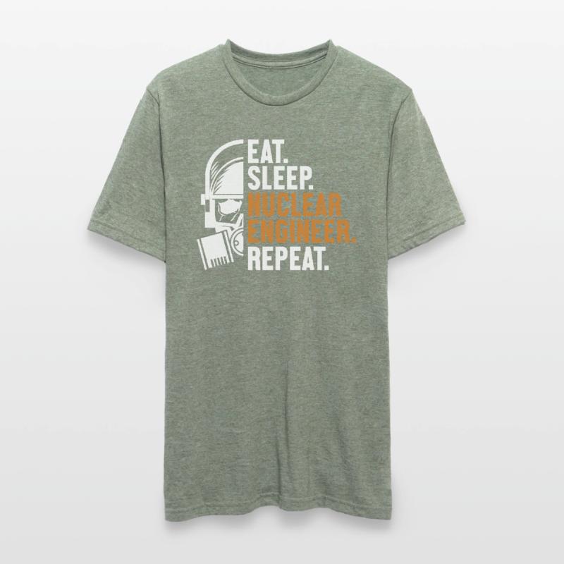 Eat Sleep Nuclear Engineer Repeat Energy Nuclear Unisex Polycotton T-Shirt