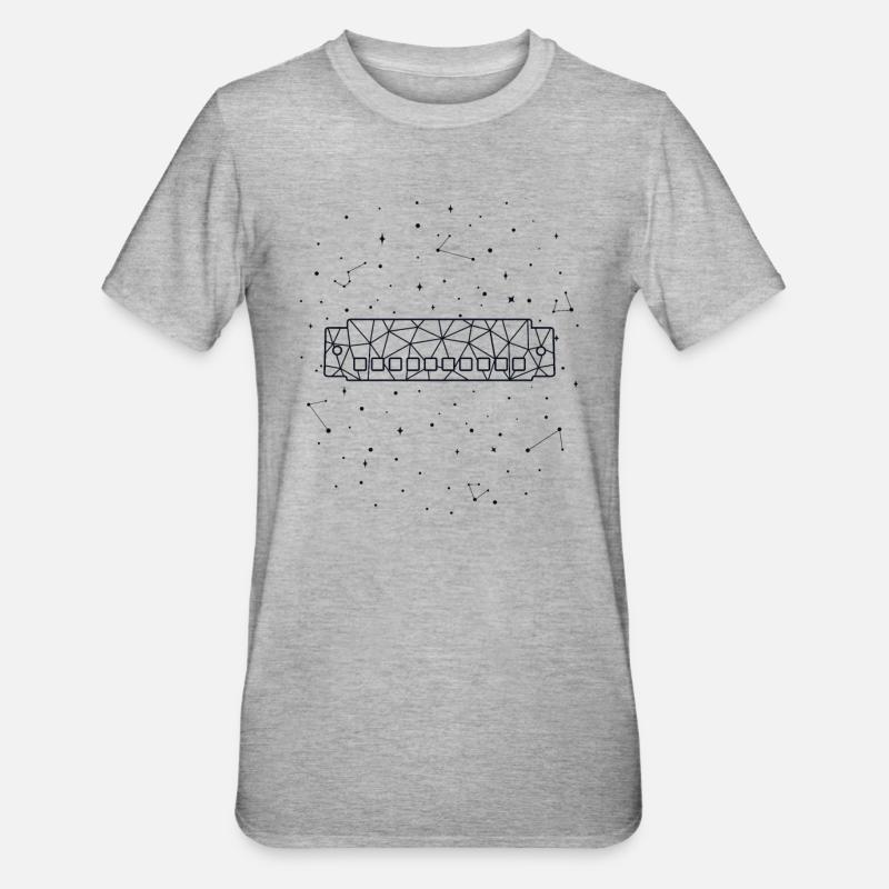 Sternbild Harmonica Constellation Harmonicist - Unisex Polycotton T-Shirt - heather grey