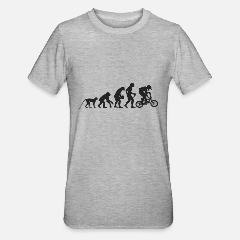 Evolution BMX - Unisex Polycotton T-Shirt - Grau meliert