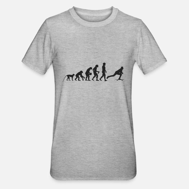 Evolution Skate - T-shirt polycoton Unisexe - gris chiné