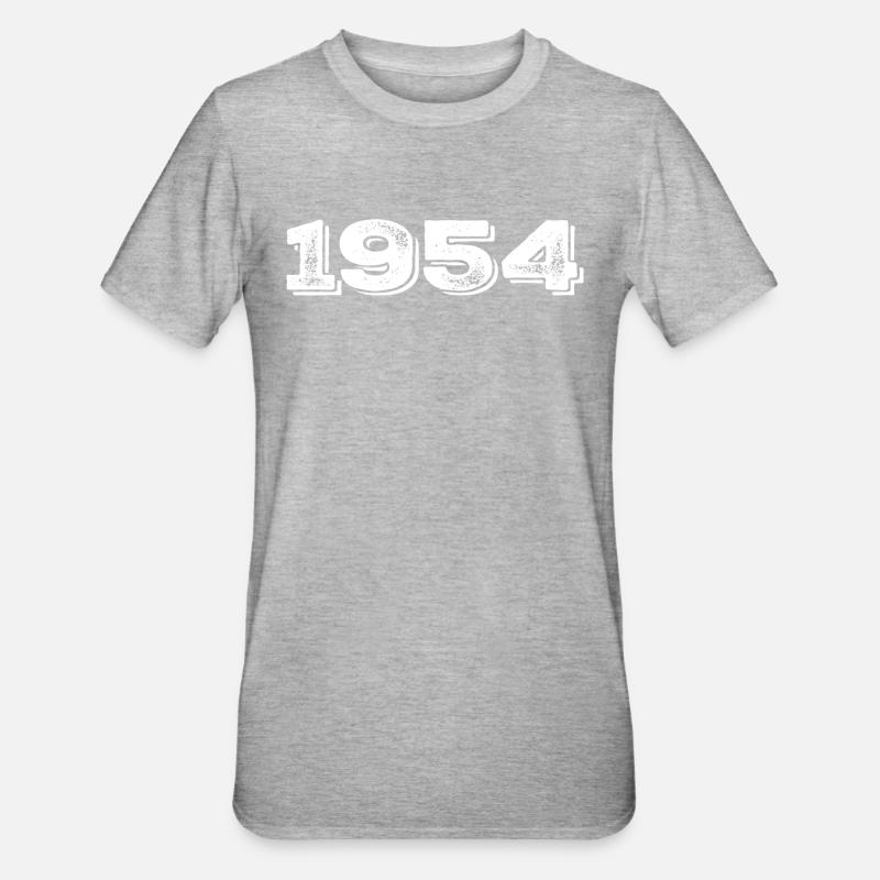 Birthday Gift 1954 - 1954 - Unisex Polycotton T-Shirt - heather grey