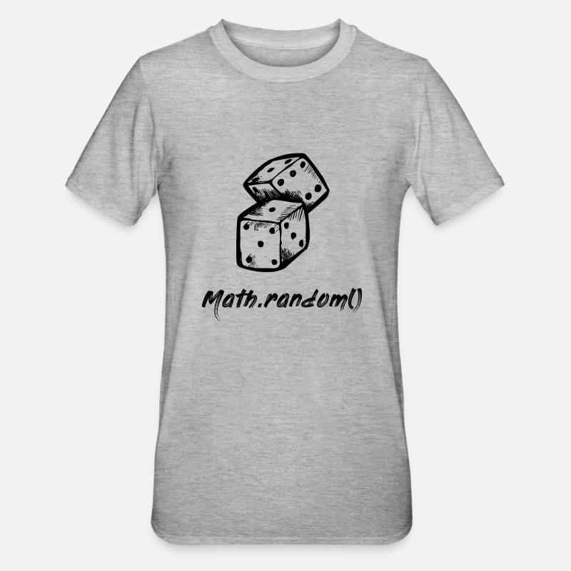 Math.random () #BLACK - T-shirt polycoton Unisexe - gris chiné