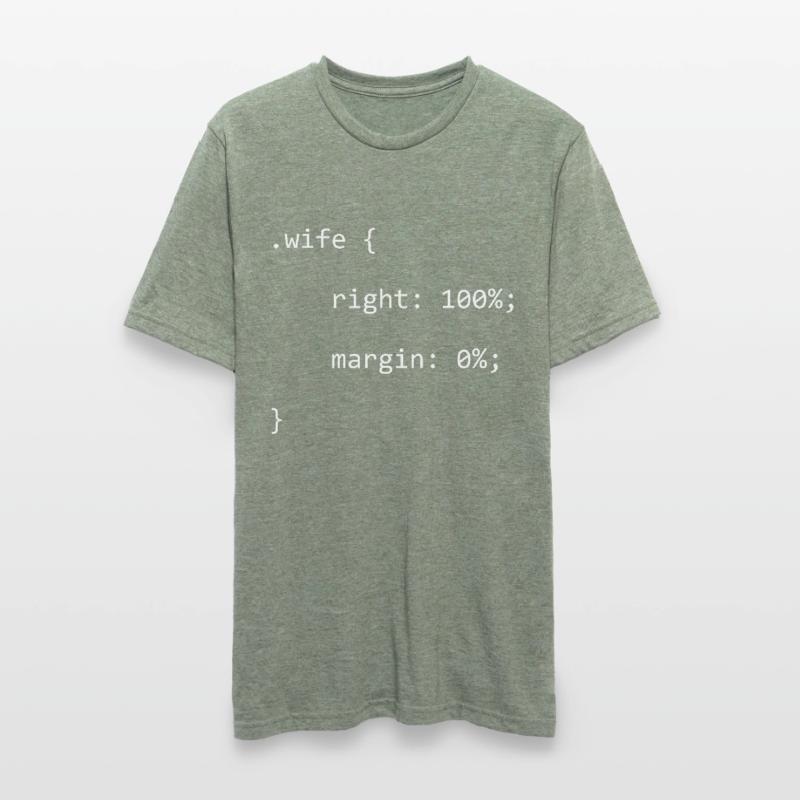 CSS Wife Right Engineer Full Stack Coder Software Unisex Polycotton T-Shirt