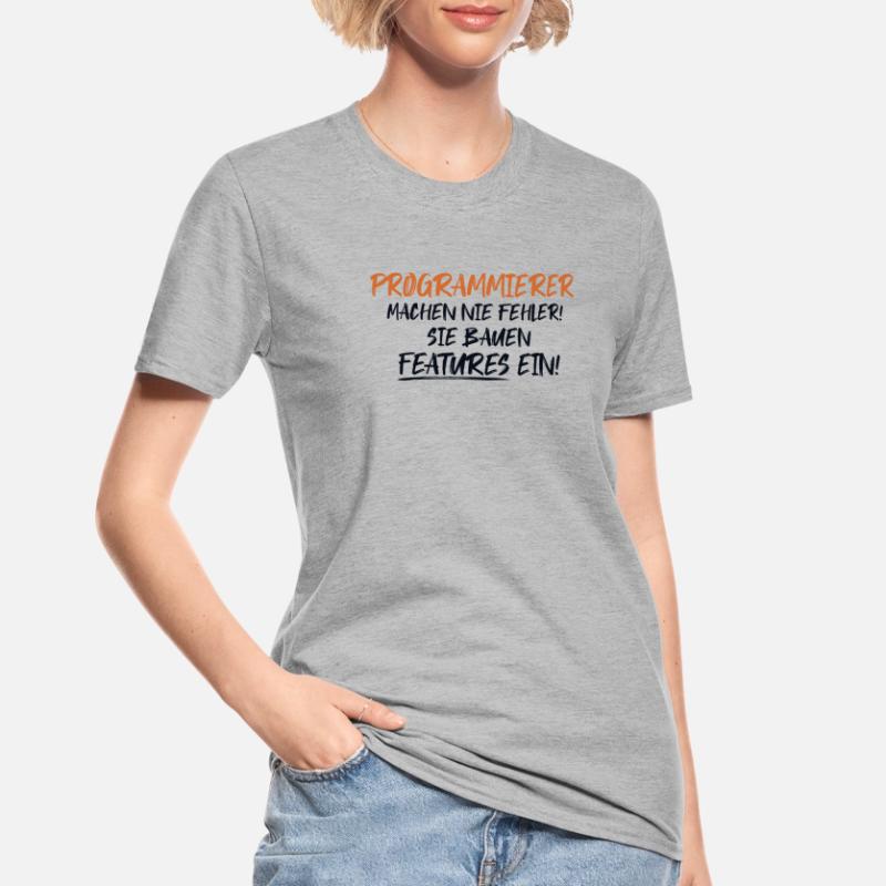 Programmierer Bauen Features Developer Coder Unisex Polycotton T-Shirt