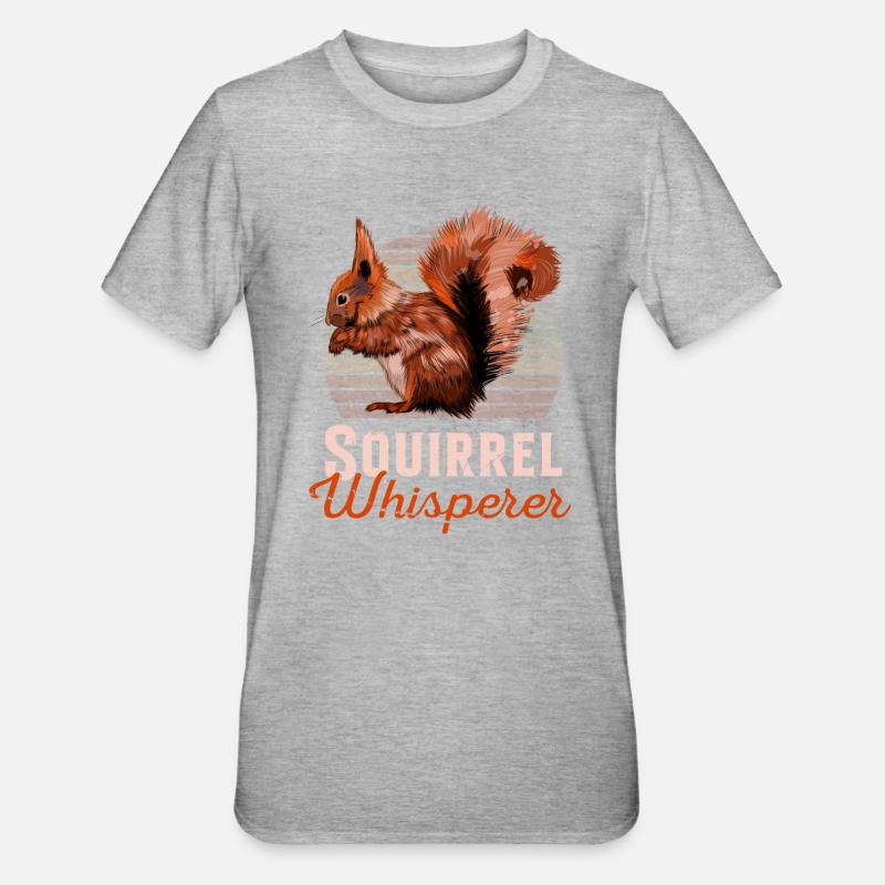 Squirrel Whisperer Écureuil gris Squirrel Écureuil - T-shirt polycoton Unisexe - gris chiné