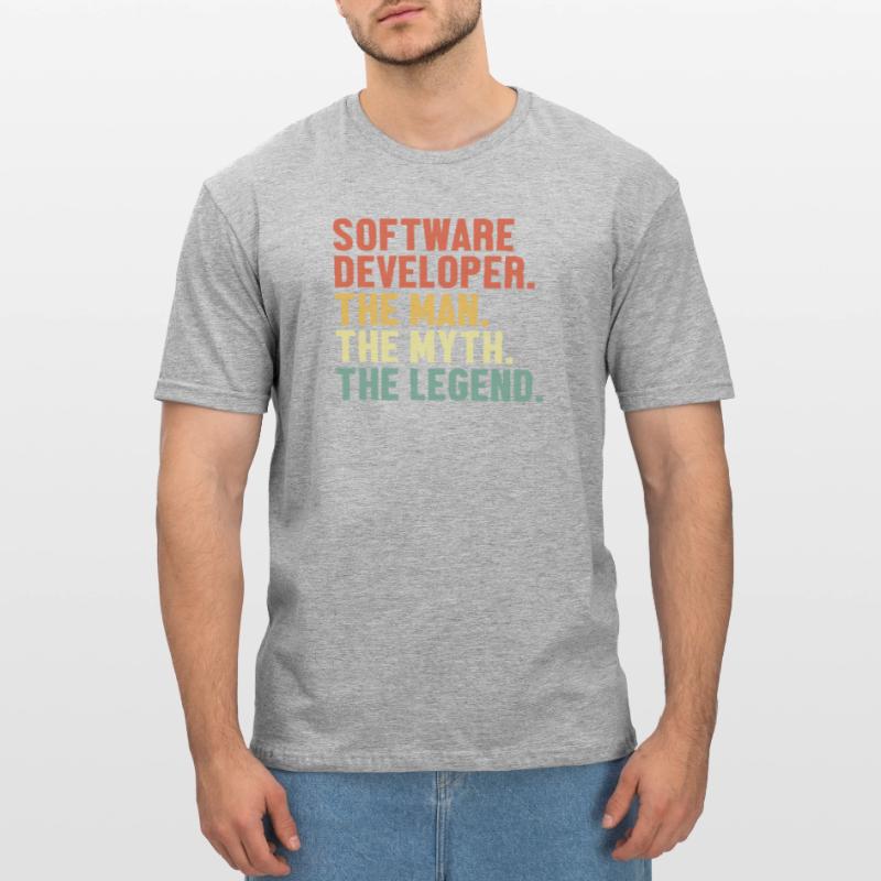 Software Developer Man Myth Legend Developer Unisex Polycotton T-Shirt