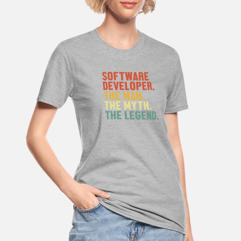 Software Developer Man Myth Legend Developer Unisex Polycotton T-Shirt