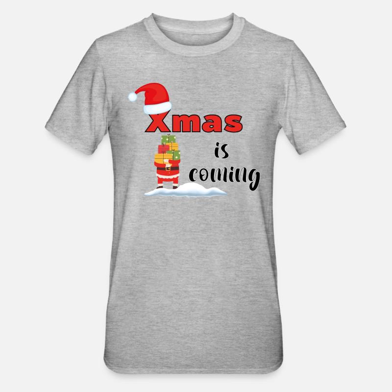 Drôles de graphismes de Noël - T-shirt polycoton Unisexe - gris chiné