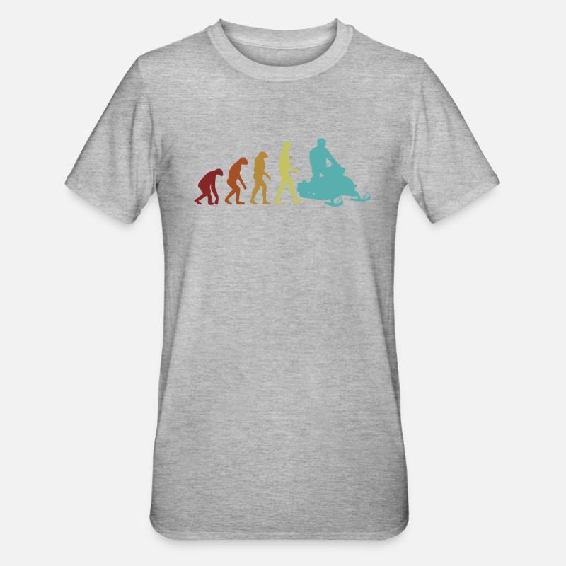 Snowmobile Evolution Snowmobile snowmobiles - Unisex Polycotton T-Shirt - heather grey
