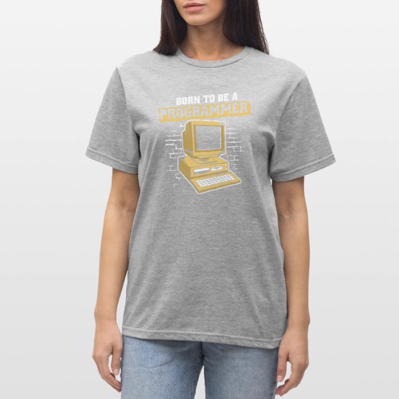 Né pour être un programmeur Développeur Coder T-shirt polycoton Unisexe