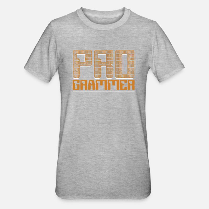 Programmeur Développeur logiciel Développeur Codeur - T-shirt polycoton Unisexe - gris chiné