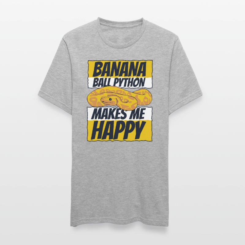 Me rend heureux Serpent Python Boule de banane Python T-shirt polycoton Unisexe