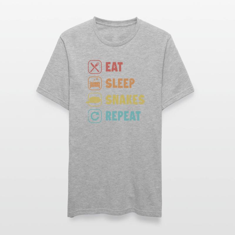 Manger Dormir Serpents Répéter Serpent Python Banane T-shirt polycoton Unisexe