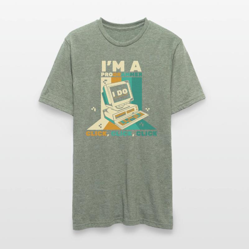 Je suis un programmeur Click Software Engineer Coder T-shirt polycoton Unisexe