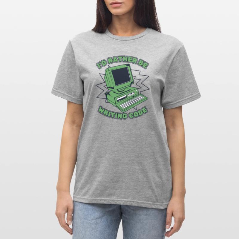 Je préfère écrire du codeur développeur de code T-shirt polycoton Unisexe