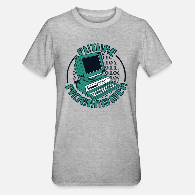 Future Programmer Softwareingenieur Developer - Unisex Polycotton T-Shirt - Grau meliert