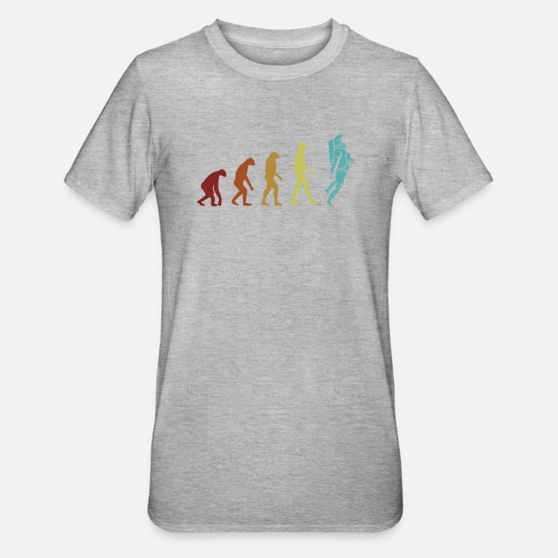 Astronaut Evolution Cosmonaut Spacecraft - Unisex Polycotton T-Shirt - heather grey