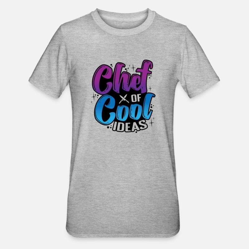 Chef d’idées cool - T-shirt polycoton Unisexe - gris chiné