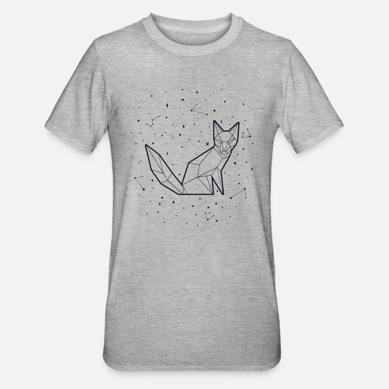 Sternbild Fuchs Sternbild Rotfuchs Canidae - Unisex Polycotton T-Shirt - Grau meliert