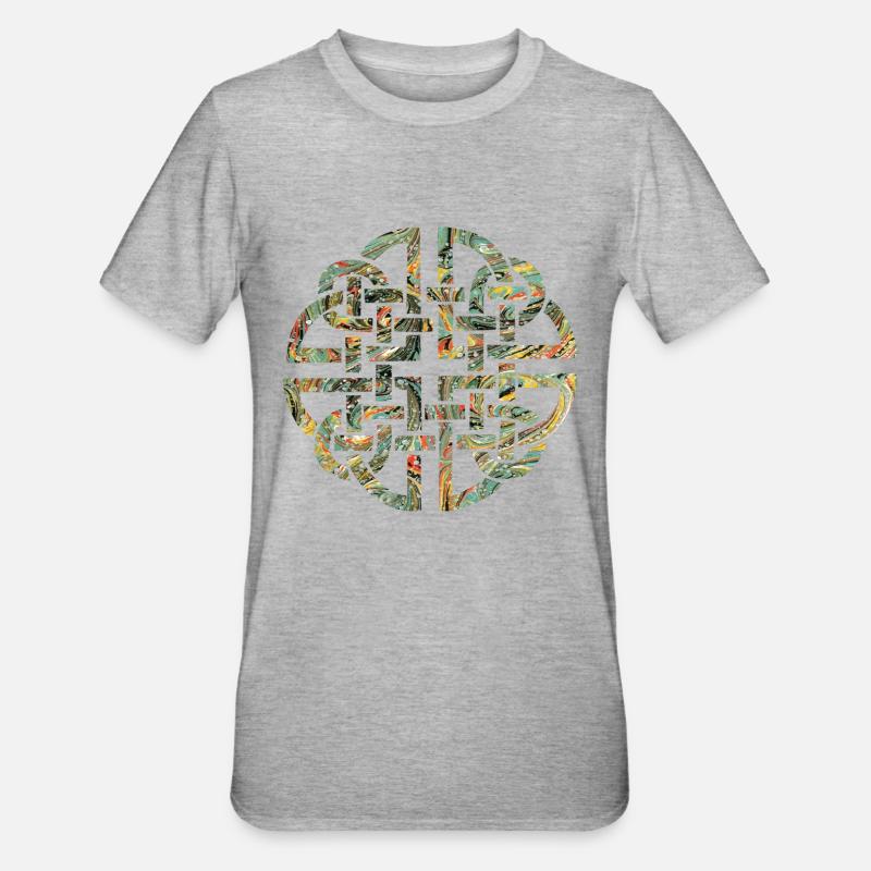Noeud celtique 8 e 200 - T-shirt polycoton Unisexe - gris chiné