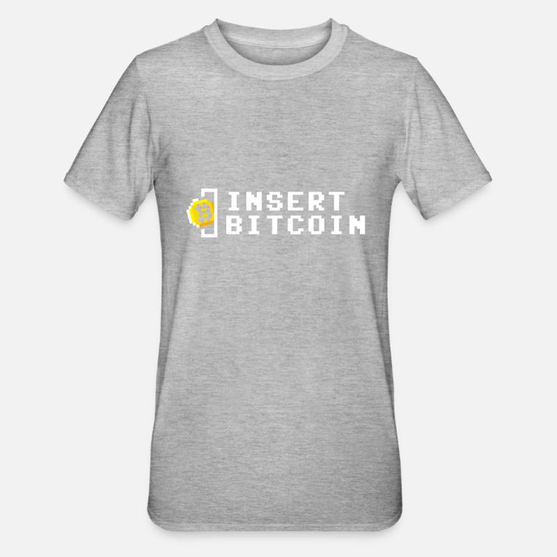INSERT BITCOIN - Unisex Polycotton T-Shirt - heather grey