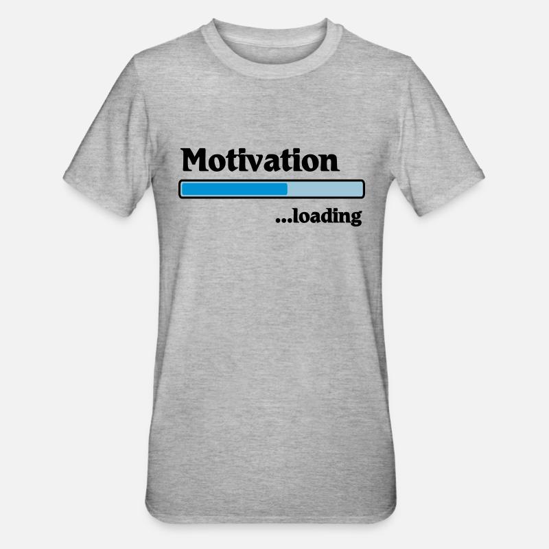 Motivation loading - Unisex Polycotton T-Shirt - heather grey