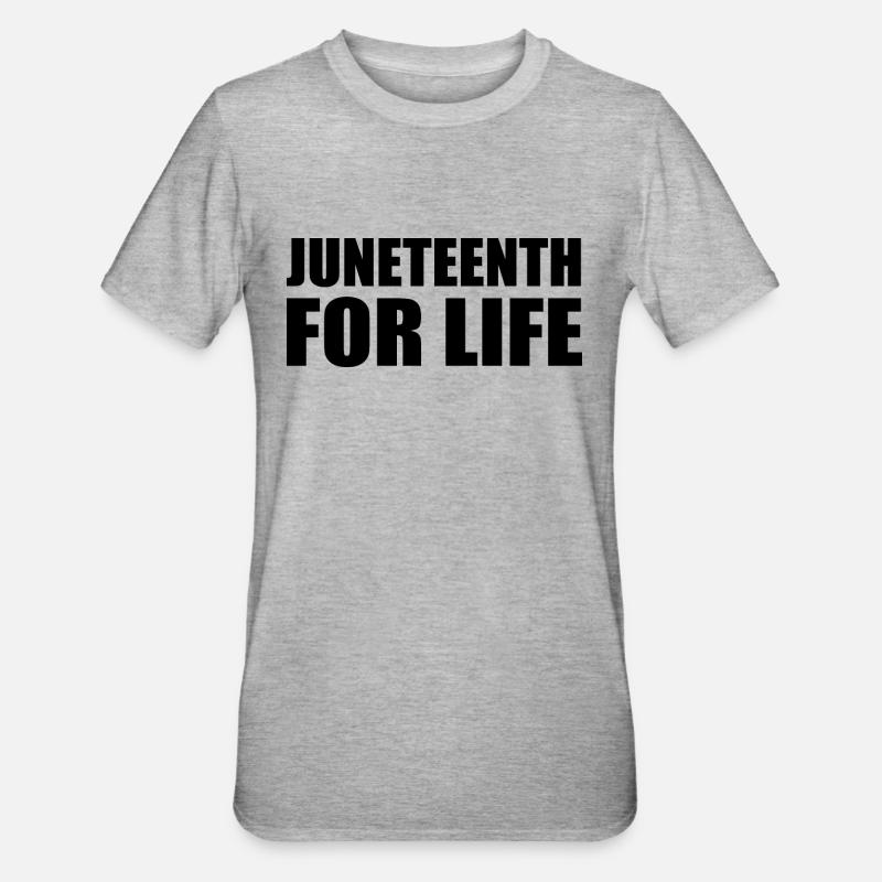 juneteenth - T-shirt polycoton Unisexe - gris chiné