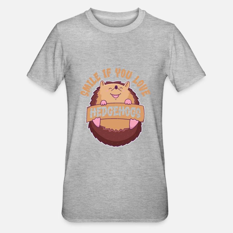 Igel - Unisex Polycotton T-Shirt - Grau meliert