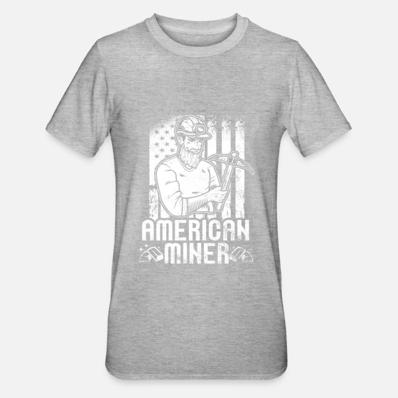 Mine d’or minière - T-shirt polycoton Unisexe - gris chiné