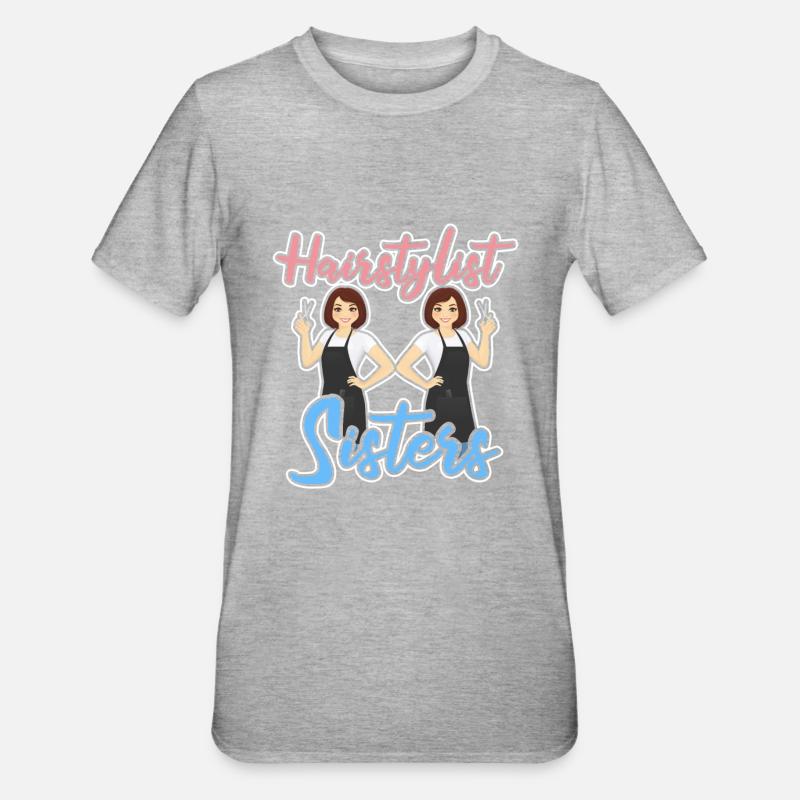 Coiffeuse Coiffeuse Sœurs - T-shirt polycoton Unisexe - gris chiné