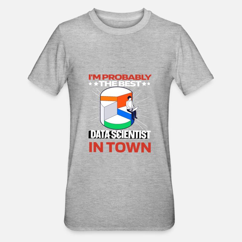 Data Science Data Analyst Lustig - Unisex Polycotton T-Shirt - heather grey