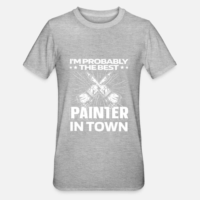Painter Varnisher Brushes - Unisex Polycotton T-Shirt - heather grey
