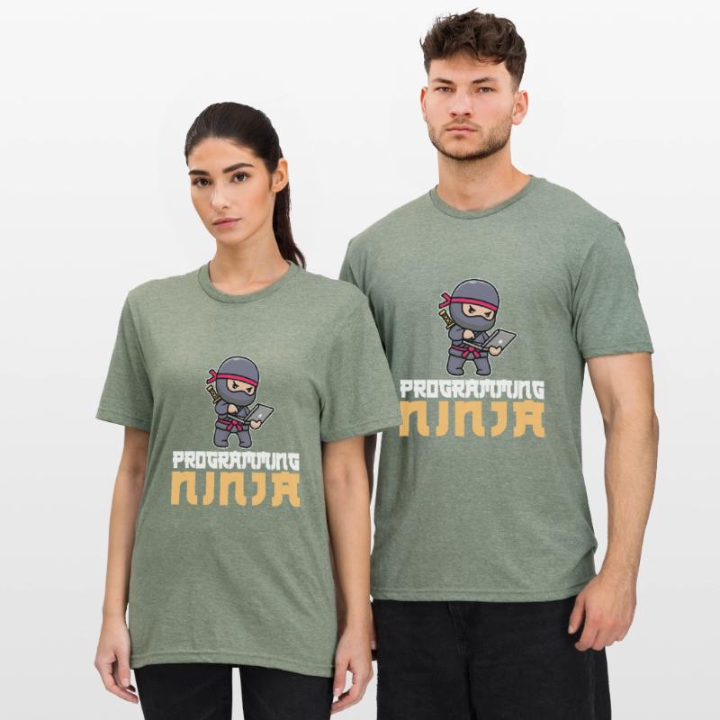 Developer Coder Programmer Ninja Unisex Polycotton T-Shirt