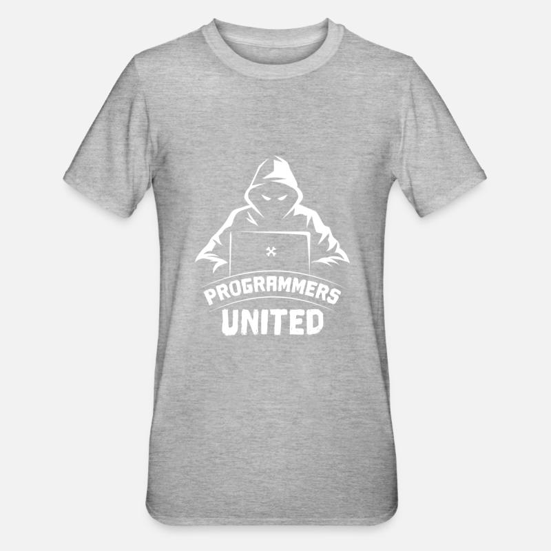 Developer Coder Programmer - Unisex Polycotton T-Shirt - heather grey