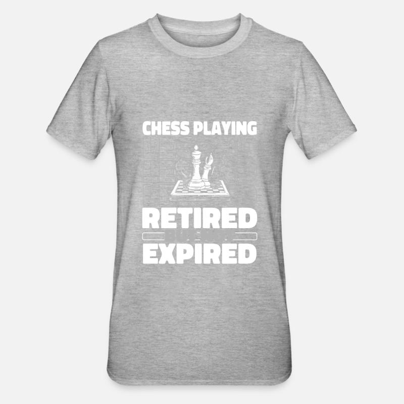 Échecs retirés - T-shirt polycoton Unisexe - gris chiné