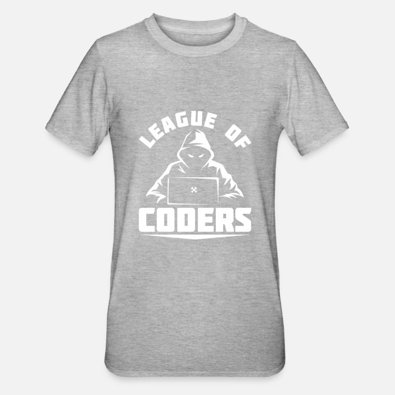 Developer Coder Programmer - Unisex Polycotton T-Shirt - heather grey