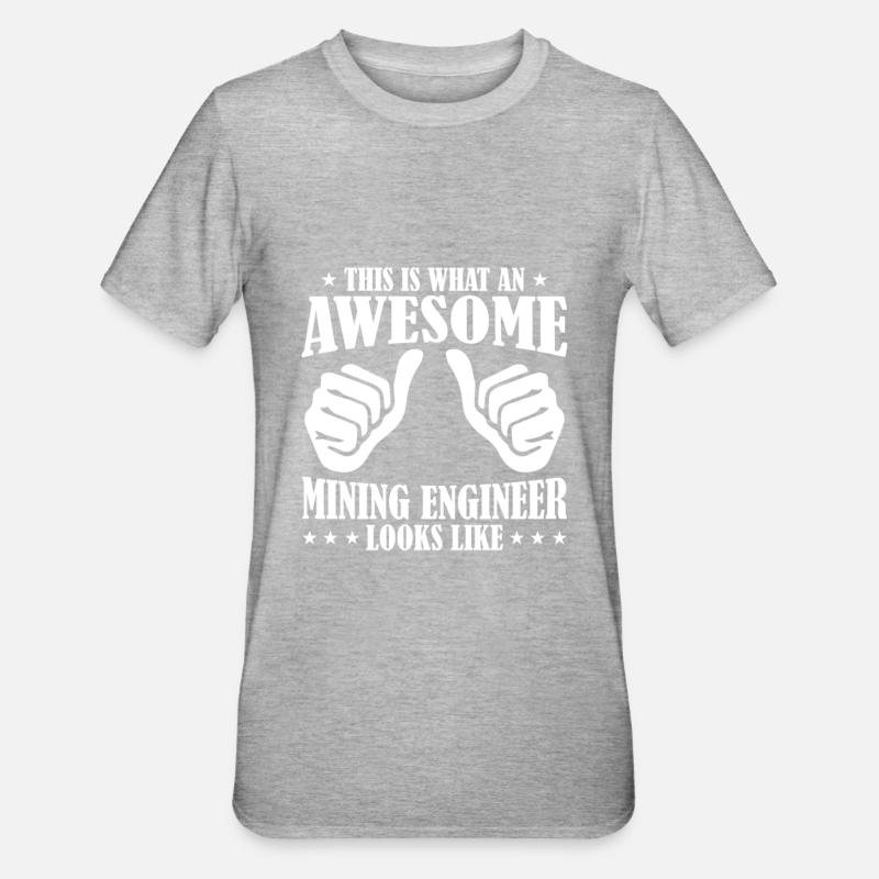 Engineer Komisch Mining Engineer - Unisex Polycotton T-Shirt - heather grey