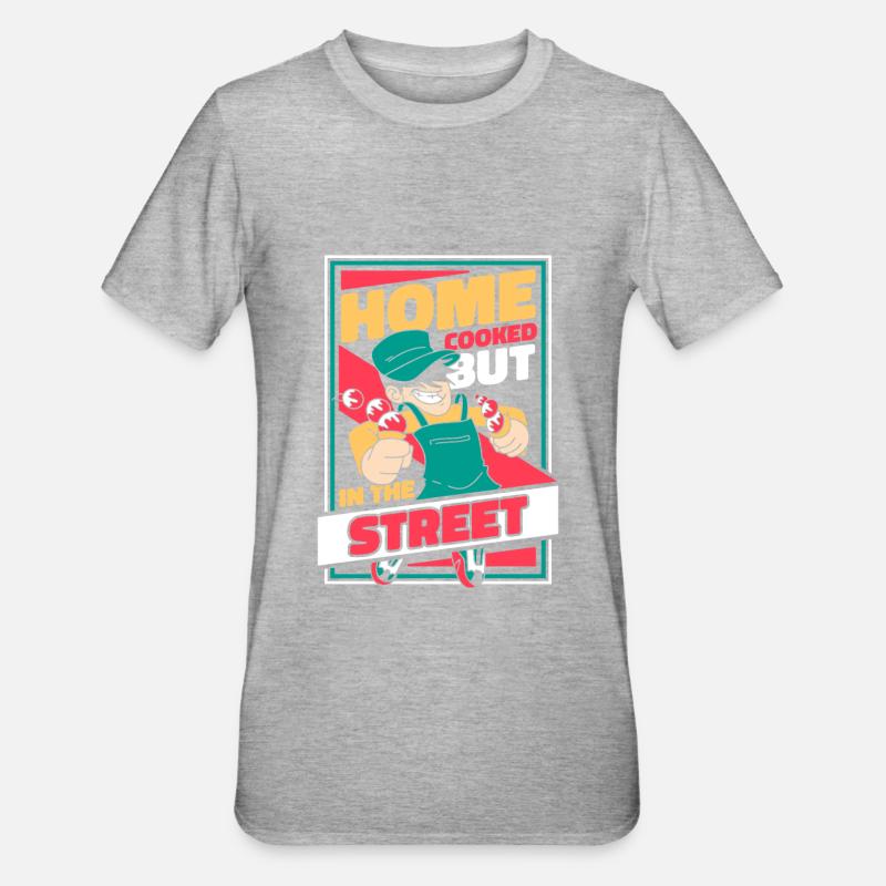 Cuisine de rue - T-shirt polycoton Unisexe - gris chiné